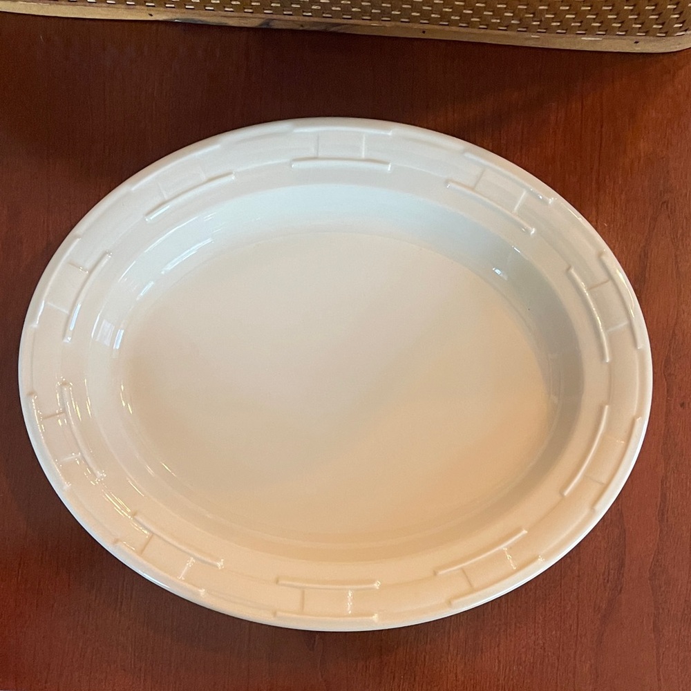 Longaberger Cream Oval Serving Dish